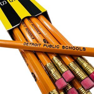 Detroit Public Schools Pencils New One Dozen Number 2 Quality Writing Pencils US